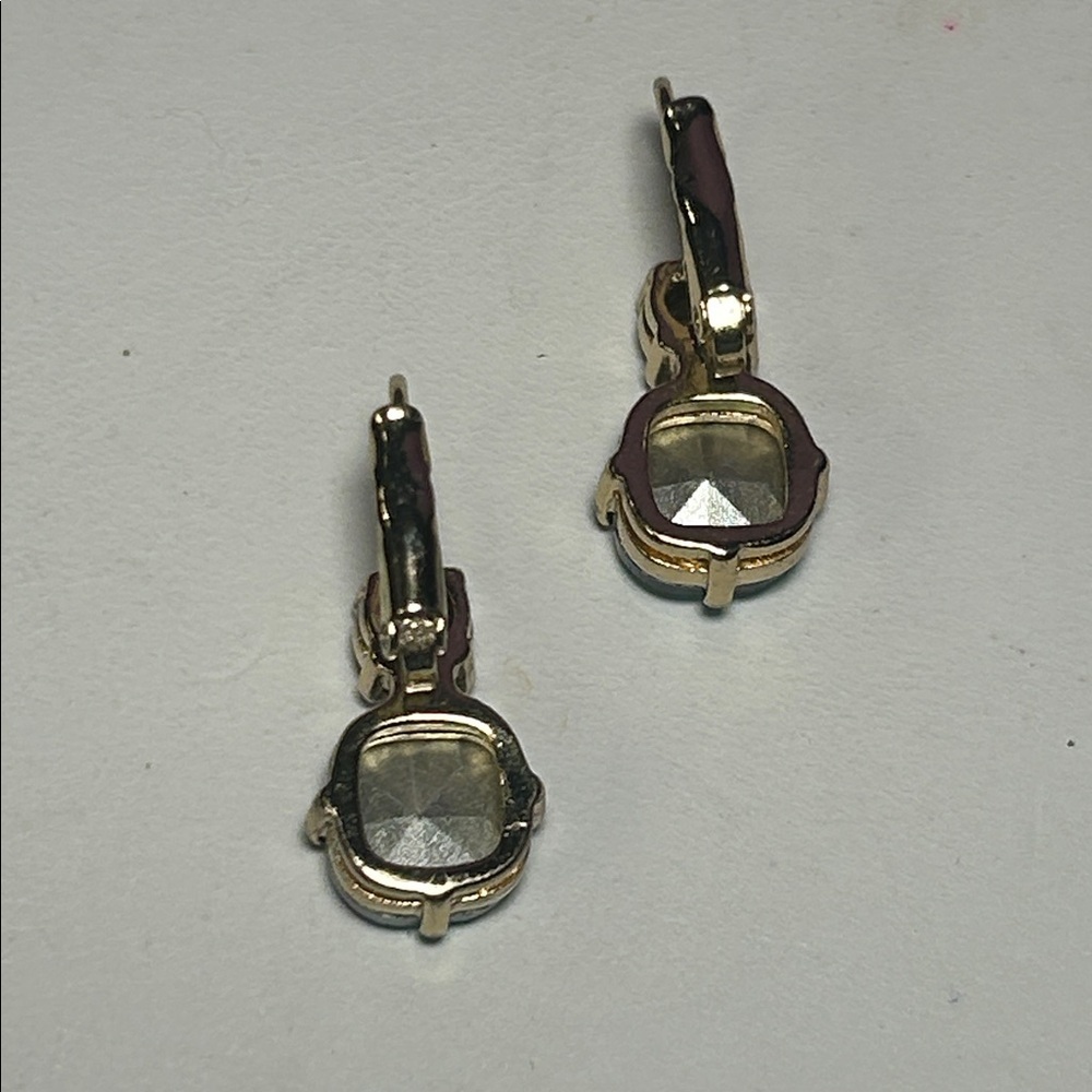 Iridescent AB Crystal Drop Earrings - Picture 5 of 7